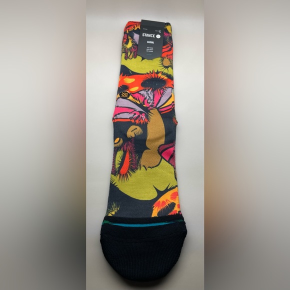 Stance Gooey Mushroom Crew Socks, Multi, Large, NWT - Picture 4 of 6